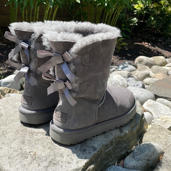 UGG Bailey Suede Bow II Water-Repellent Cold Weather Boots - Picture 4 of 14